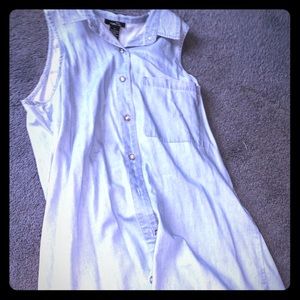 Blue jeans button down dress